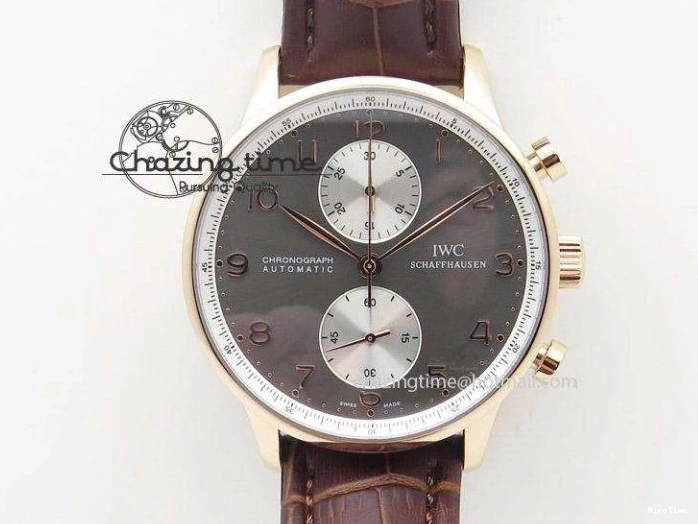 MIROTIME 0715 UrbanStyle Portuguese IW371446 ZF 1:1 Best Edition SS White Dial Blue Markers On Blue Leather Strap  A79350 V 7270